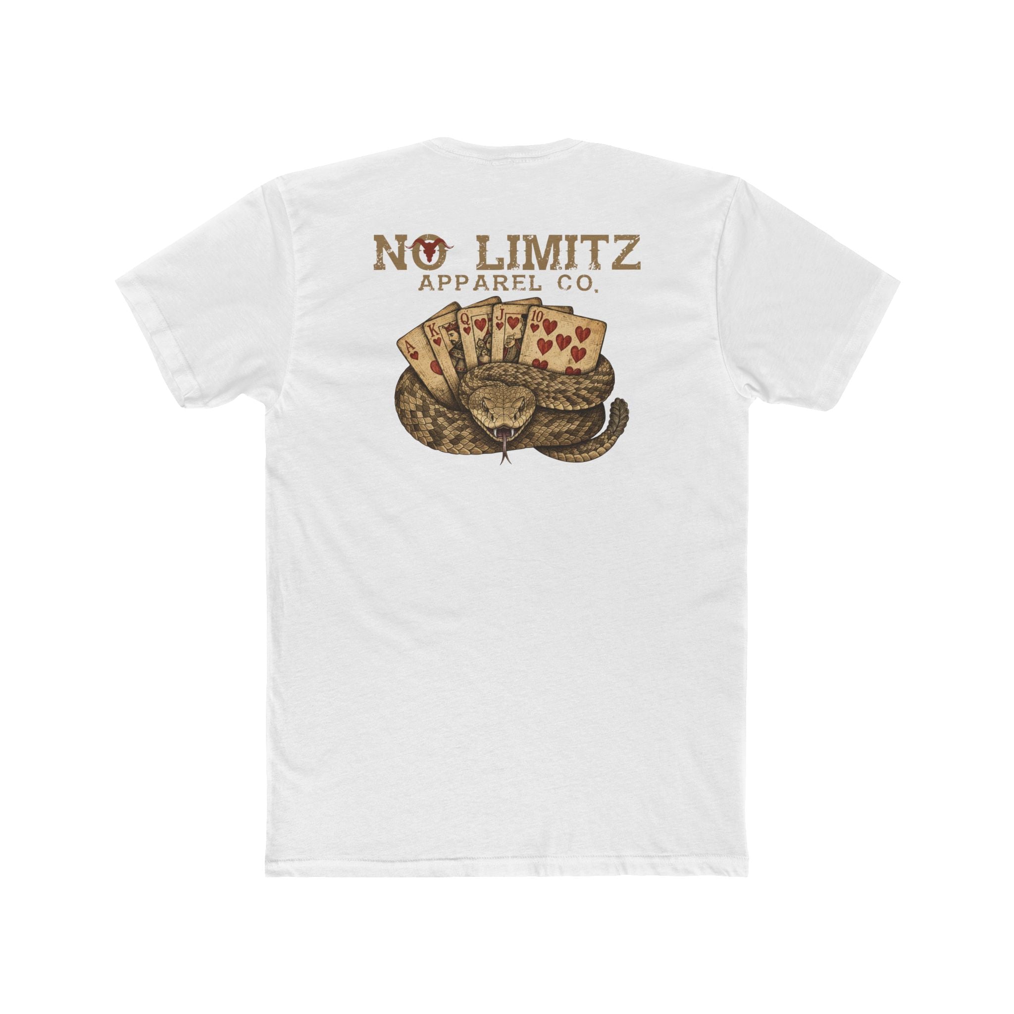 NO LIMITZ Royal Flush White Cotton Tee